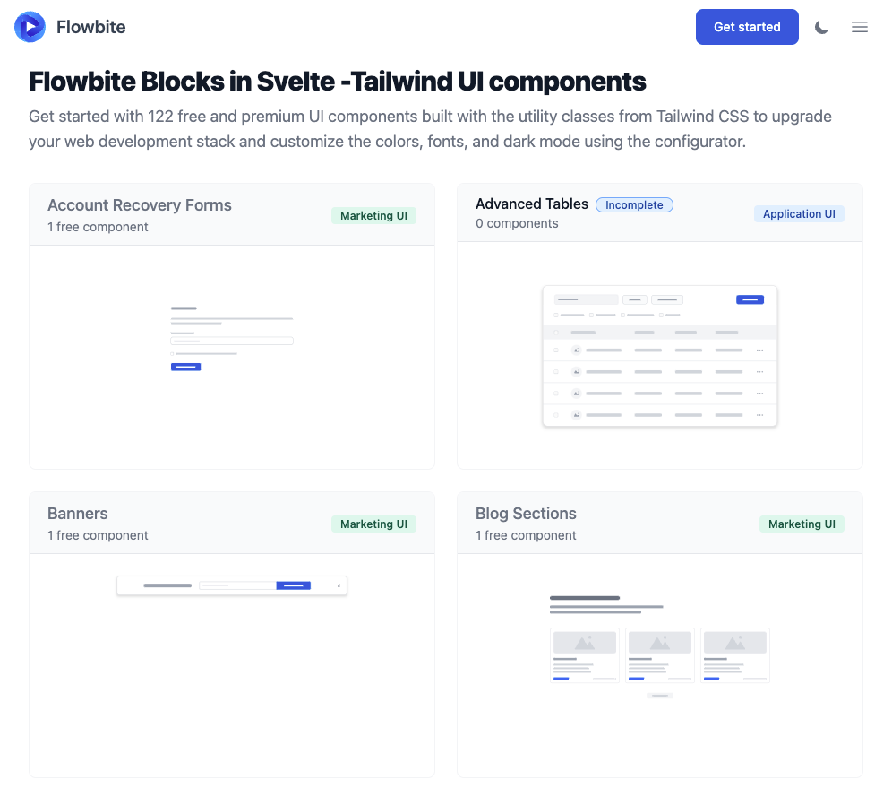 Flowbite Svelte Blocks